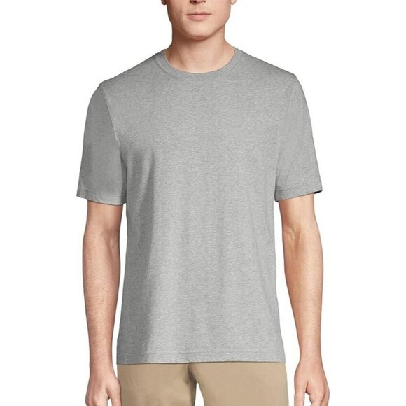 NWOT Lands' End Men's XXL Gray Heather Crewneck T-Shirt Cotton Casual Wear - Picture 1 of 8